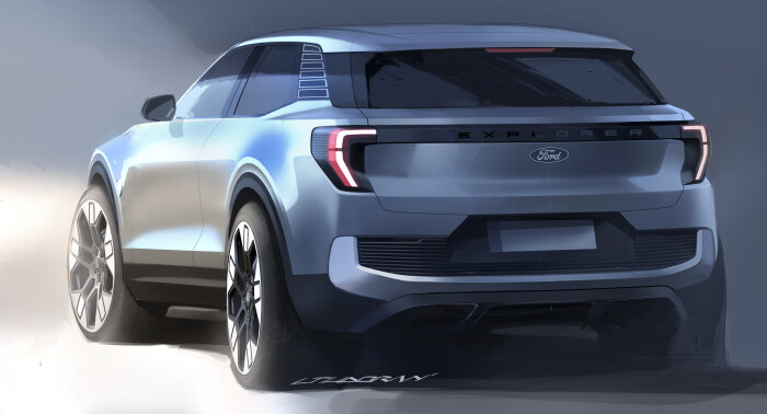 2023 FORD NewElectricExplorer SketchesExterior 5